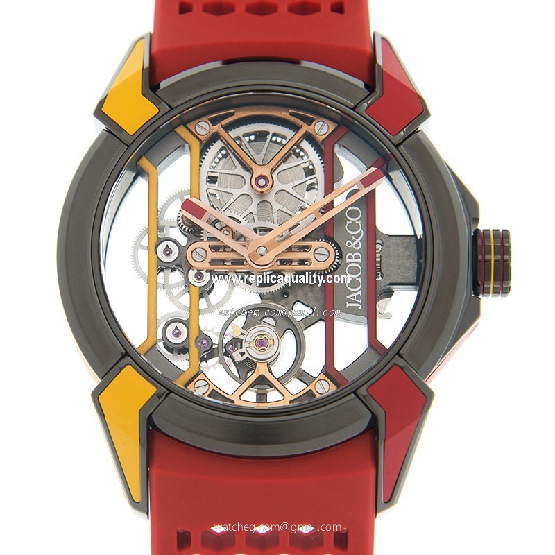 Jacob & Co EPIC X EX100.21.CR.CB.ALD4A Manual Wind Titanium Transparent Skull