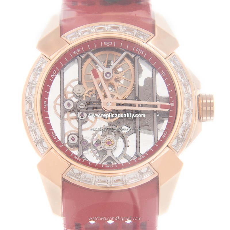 Jacob & Co EPIC X EX100.43.LD.OP.ALD4A Manual Wind 18kt Rose Gold Silver