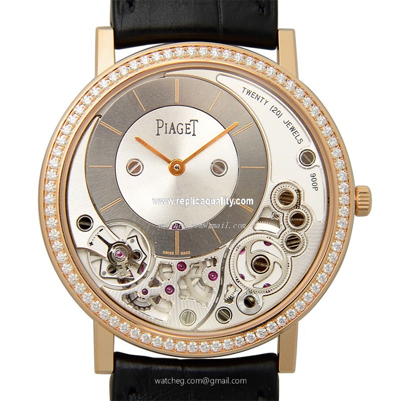 Piaget ALTIPLANO G0A40013 Manual Wind 18kt Rose Gold & Diamonds Gray