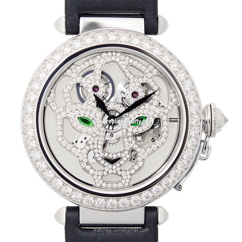 Cartier PASHA DE CARTIER HPI00365 Manual Wind 18kt White Gold & Diamond Transparent