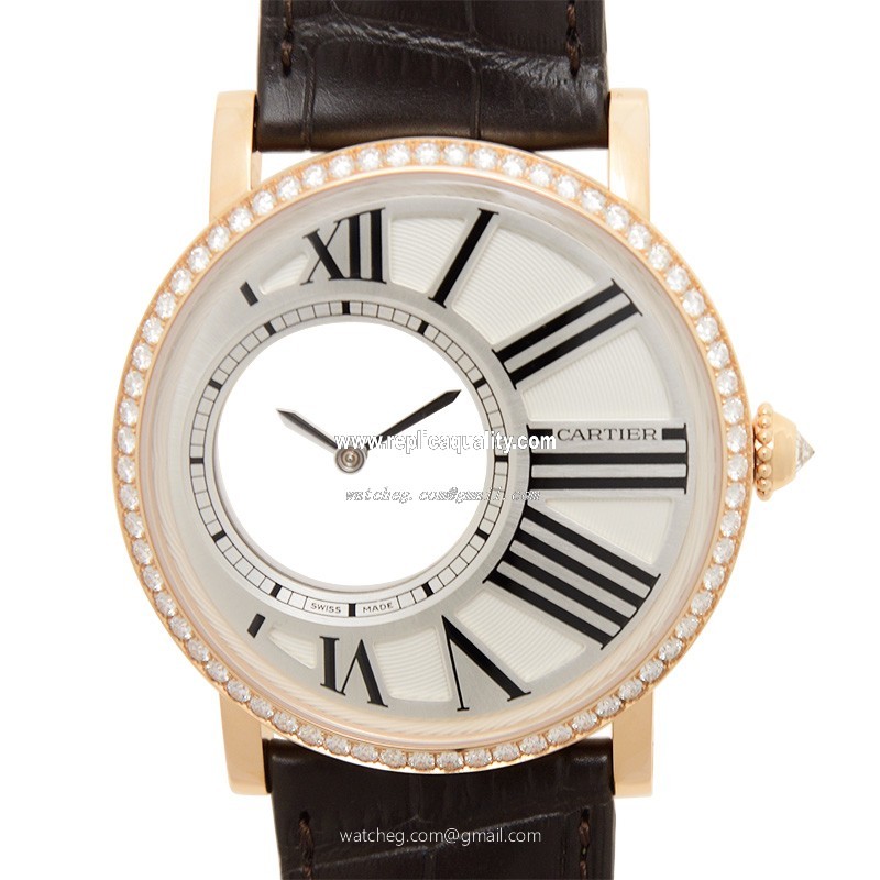 Cartier ROTONDE DE CARTIER HPI00635 Manual Wind 18kt Rose Gold & Diamonds Silver