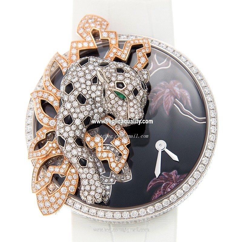 Cartier PANTHeRE DE CARTIER HPI00911 Quartz 18kt White Gold & Diamond Black