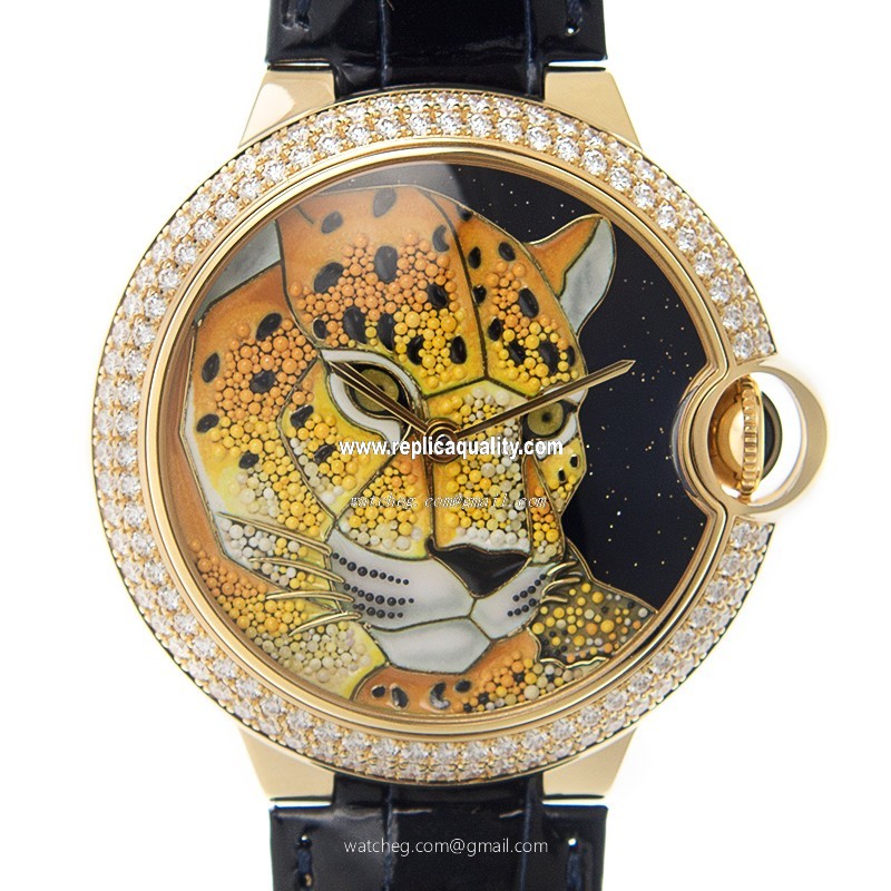 Cartier BALLON BLEU HPI01061 Automatic 18kt Gold & Diamond Orange