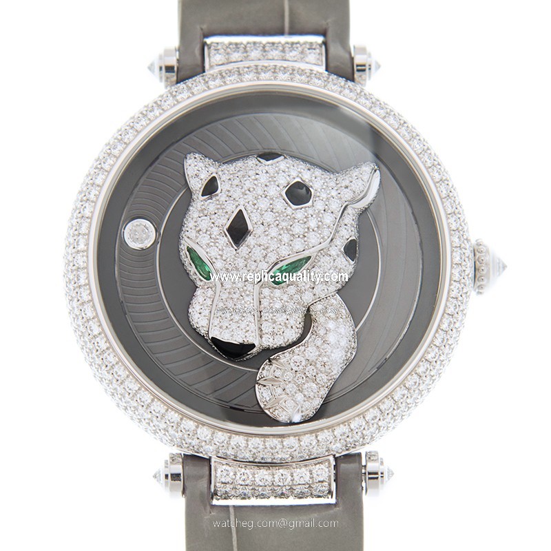 Cartier BESTIAIRE HPI01105 Automatic 18kt White Gold & Diamond Gray