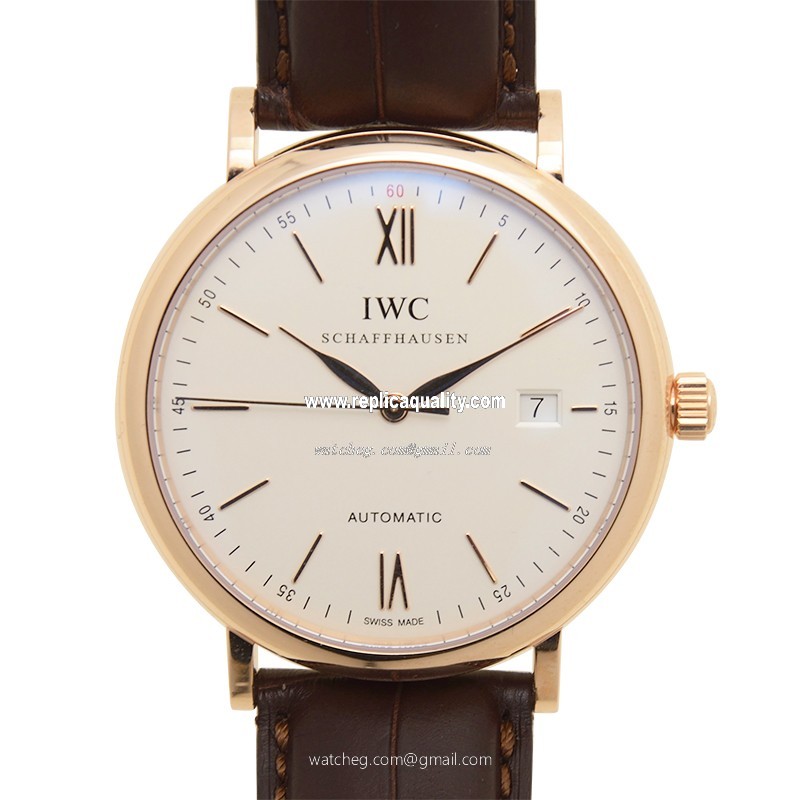 IWC PORTOFINO IW356504 Automatic 18kt Rose Gold Silver