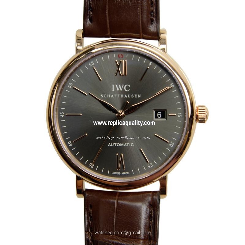 IWC PORTOFINO IW356511 Automatic 18kt Rose Gold Dark grey