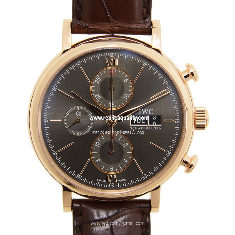 IWC PORTOFINO IW391021 Automatic 18kt Rose Gold Dark grey