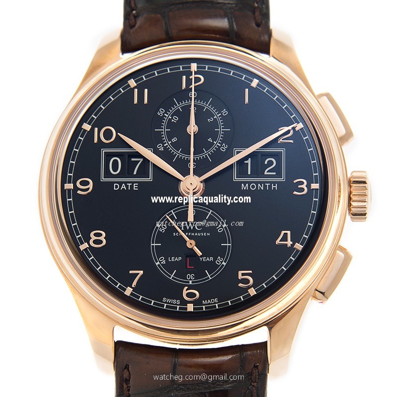 IWC PORTUGUESE IW397202 Automatic 18kt Rose Gold Black