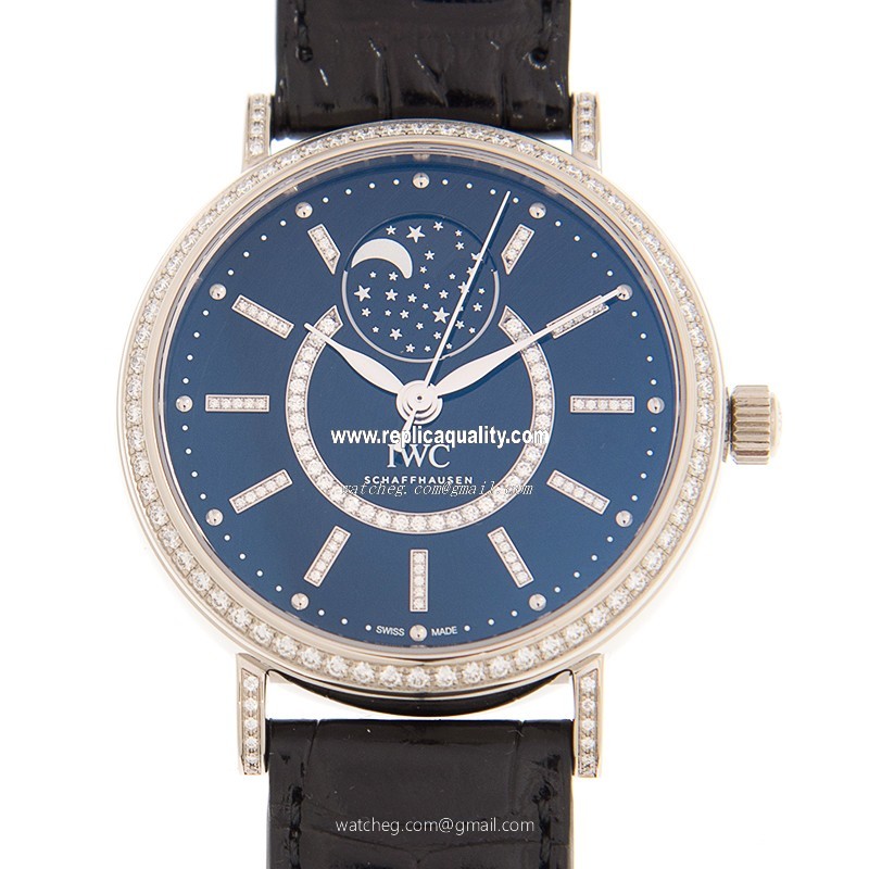 IWC PORTOFINO IW459004 Automatic 18kt White Gold & Diamond Black