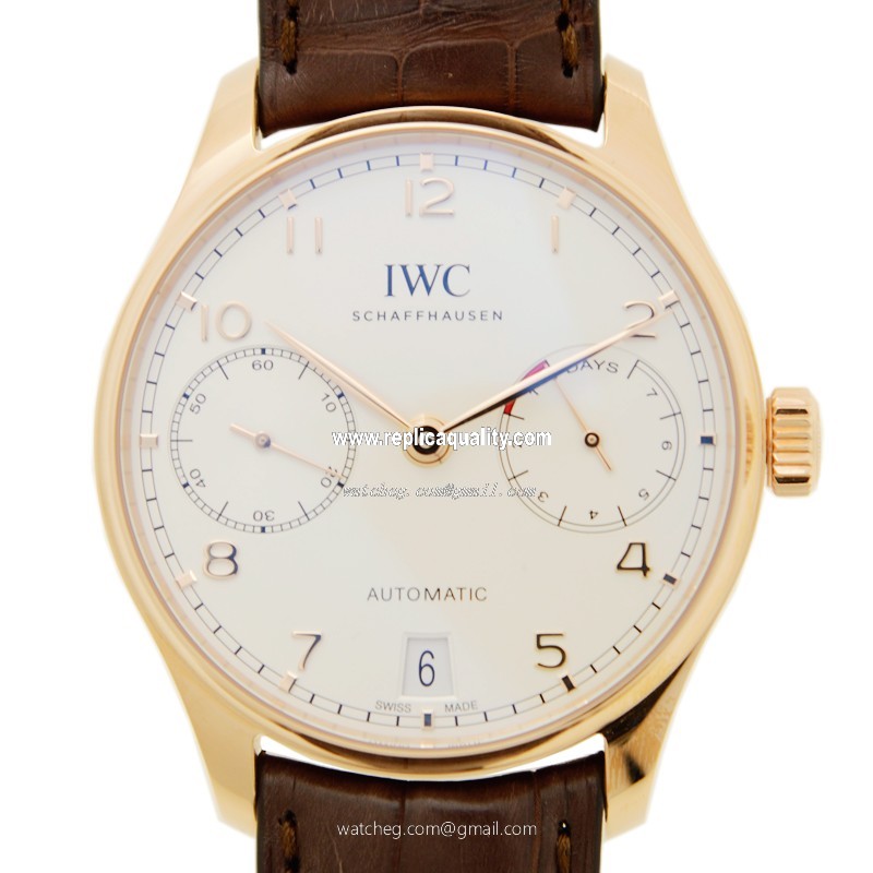 IWC PORTUGUESE IW500701 Automatic 18kt Rose Gold White