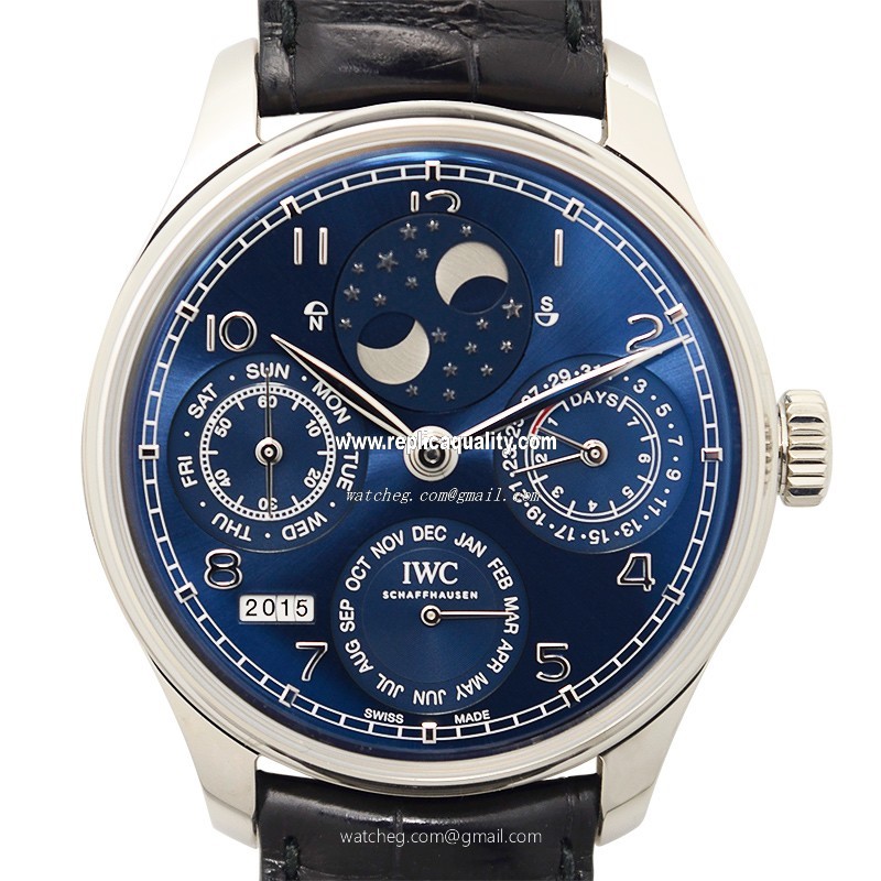 IWC PORTUGUESE IW503401 Automatic 18kt White Gold Blue