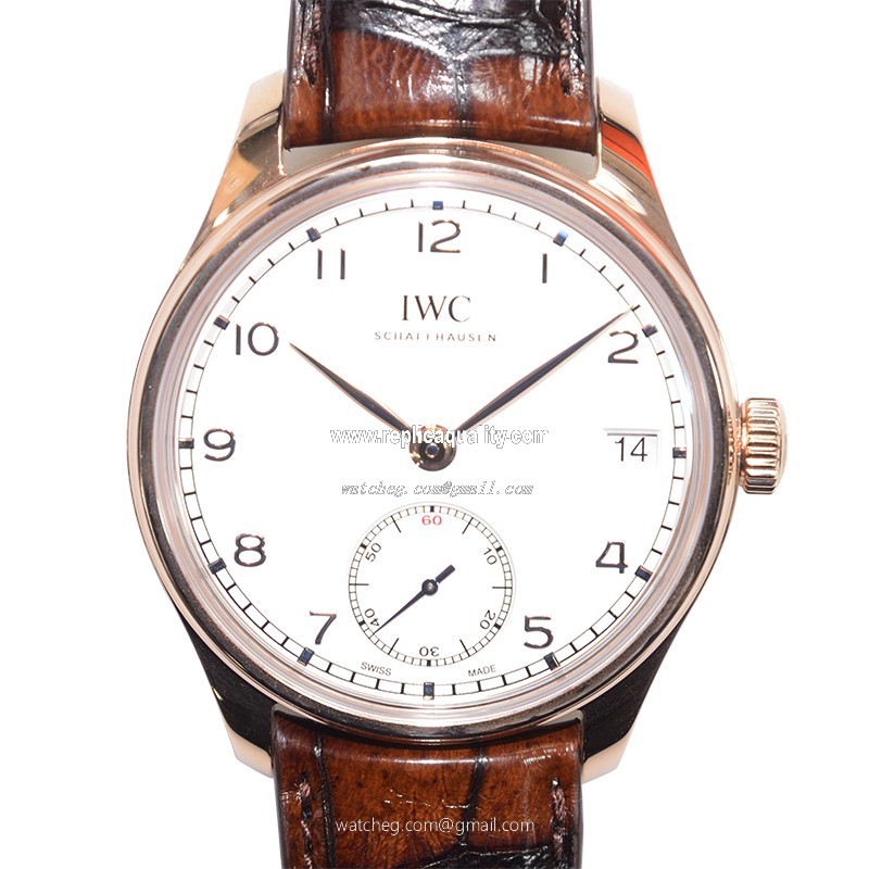 IWC PORTUGUESE IW510204 Automatic 18kt Rose Gold Silver