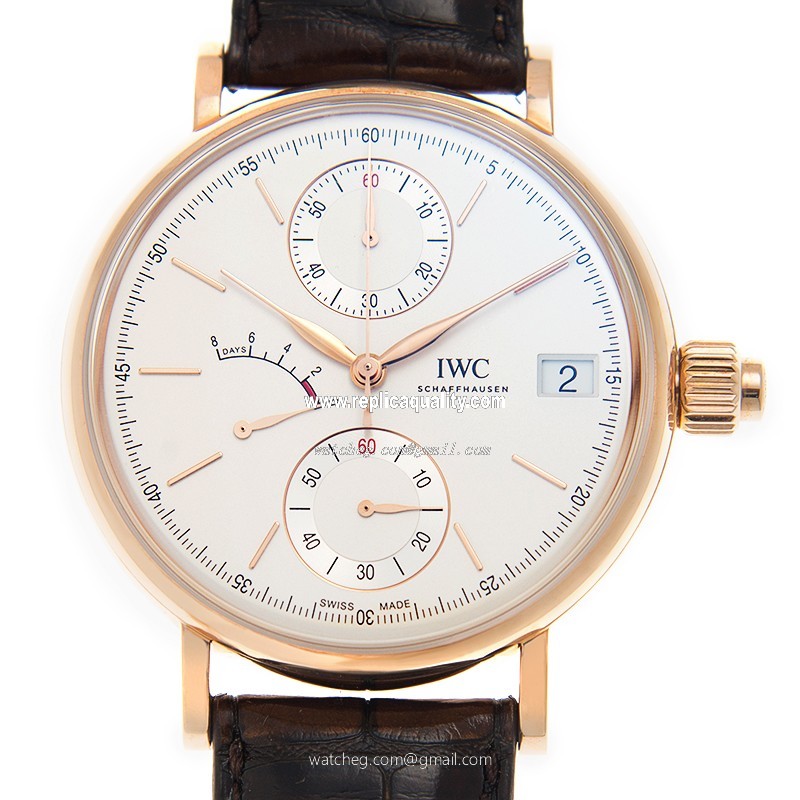 IWC PORTOFINO IW515104 Manual Wind 18kt Rose Gold Silver