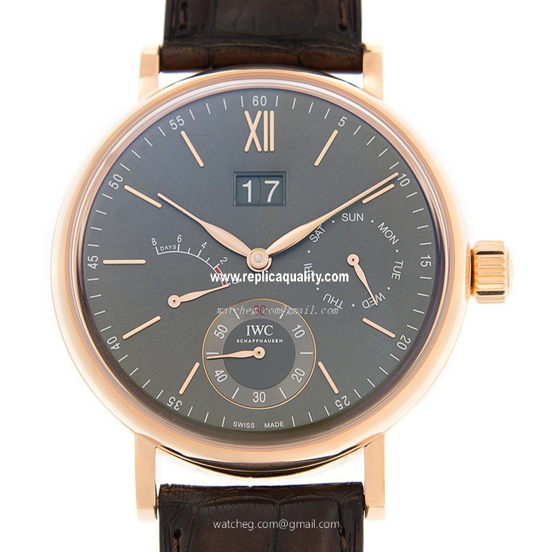 IWC PORTOFINO IW516203 Manual Wind 18kt Rose Gold Dark grey