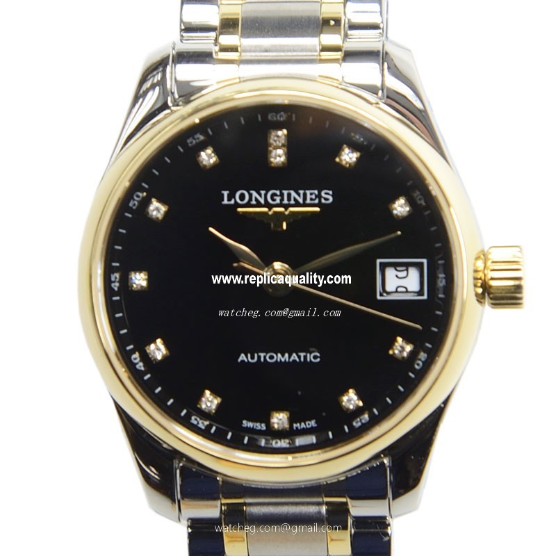 Longines MASTER L2.128.5.57.7 Automatic 18kt Gold & Steel Black