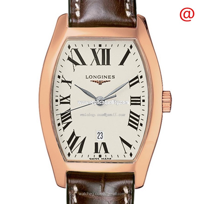 Longines EVIDENZA L2.155.8.71.4 Quartz 18kt Rose Gold Silver