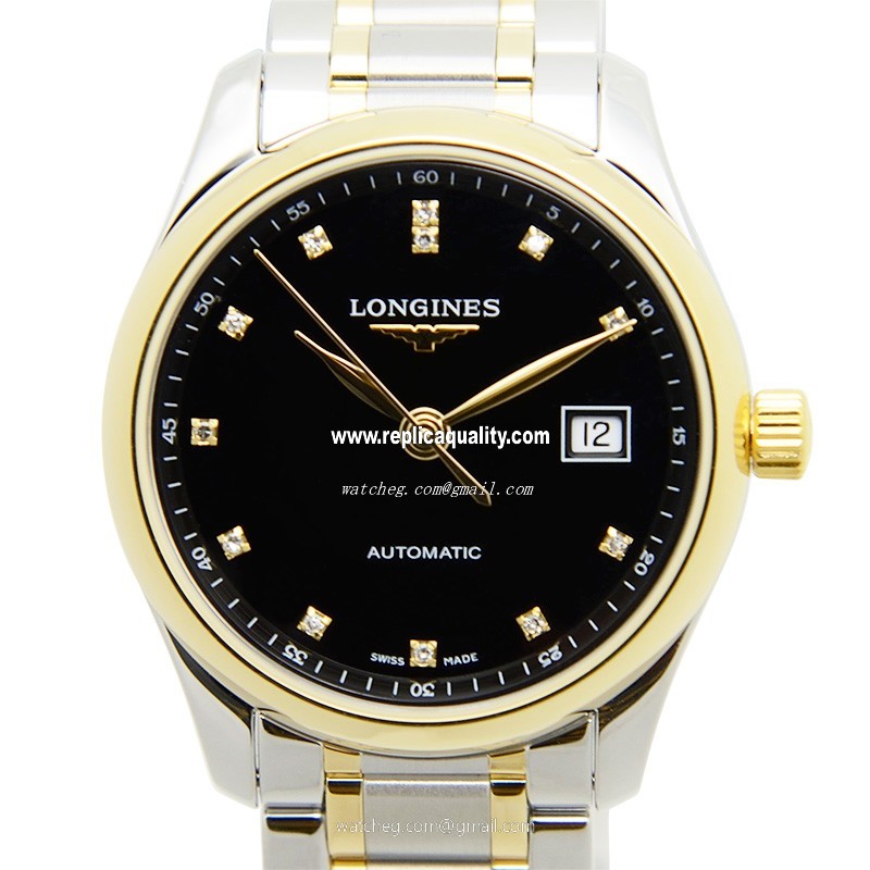 Longines MASTER L2.257.5.57.7 Automatic 18kt Gold & Steel Black