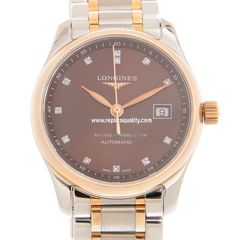 Longines MASTER L2.257.5.67.7 Automatic 18kt Rose Gold & Steel Brown
