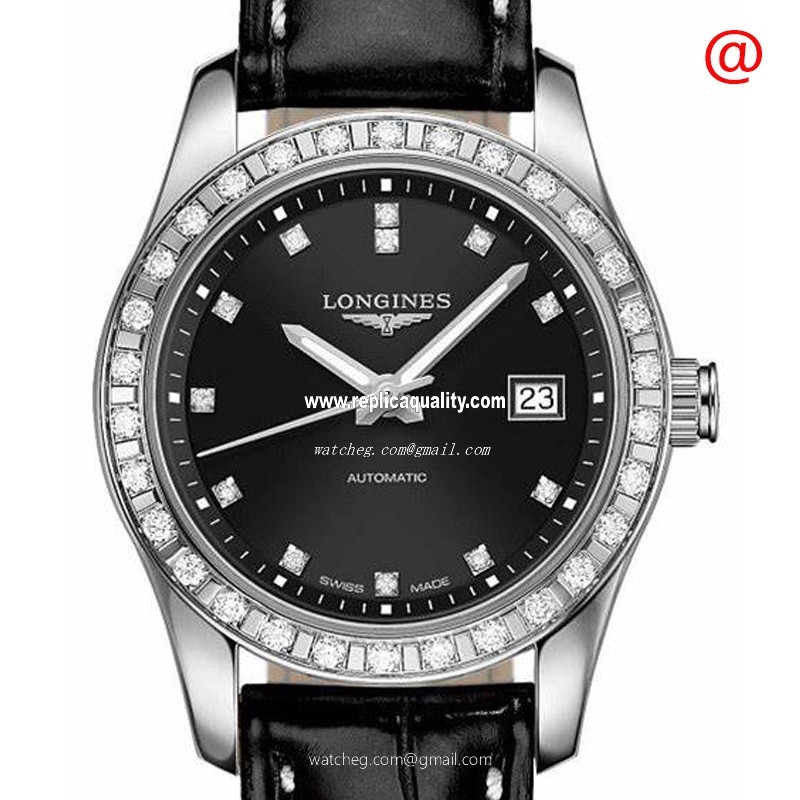 Longines CONQUEST CLASSIC L2.285.0.57.3 Automatic Stainless Steel & Diamonds Black