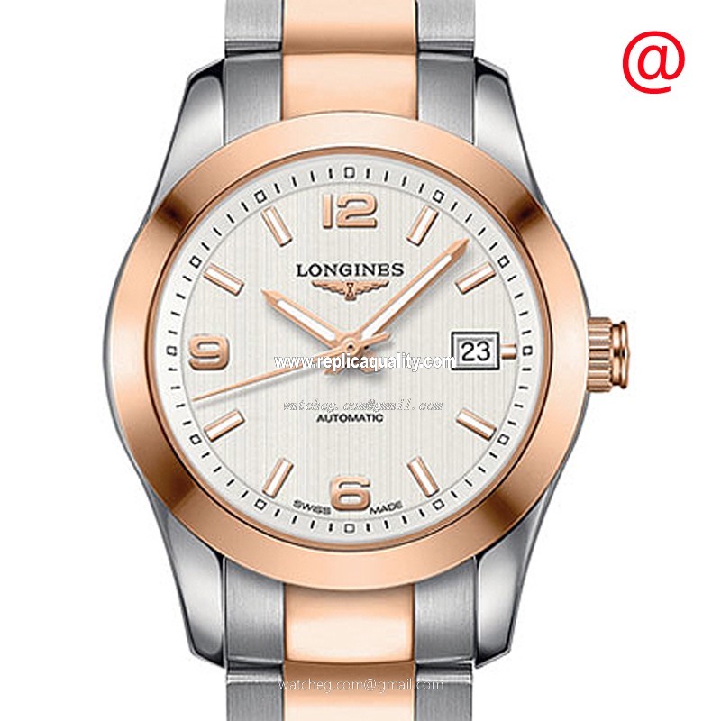 Longines CONQUEST CLASSIC L2.285.5.76.7 Automatic 18kt Rose Gold & Steel Silver