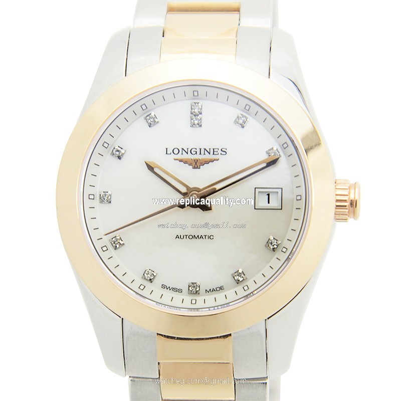 Longines CONQUEST CLASSIC L2.285.5.87.7 Automatic 18kt Rose Gold & Steel White