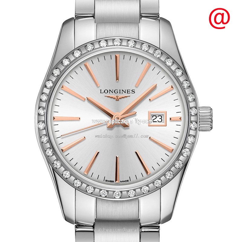 Longines CONQUEST CLASSIC L2.286.0.72.6 Quartz Stainless Steel & Diamonds Silver