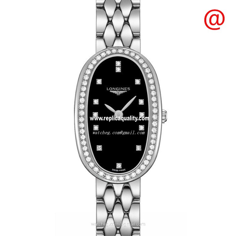 Longines SYMPHONETTE L2.305.0.57.6 Quartz Stainless Steel & Diamonds Black