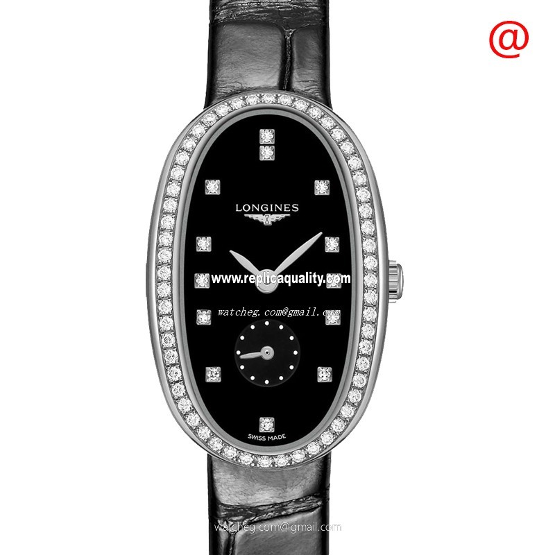 Longines SYMPHONETTE L2.306.0.57.0 Quartz Stainless Steel & Diamonds Black