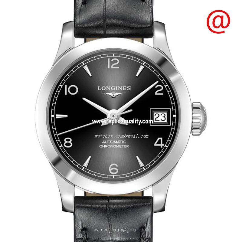 Longines RECORD L2.320.4.56.2 Automatic Stainless Steel Black