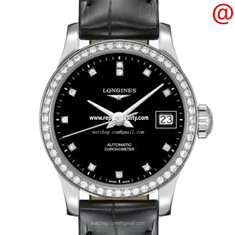 Longines RECORD L2.320.4.57.2 Automatic Stainless Steel Black