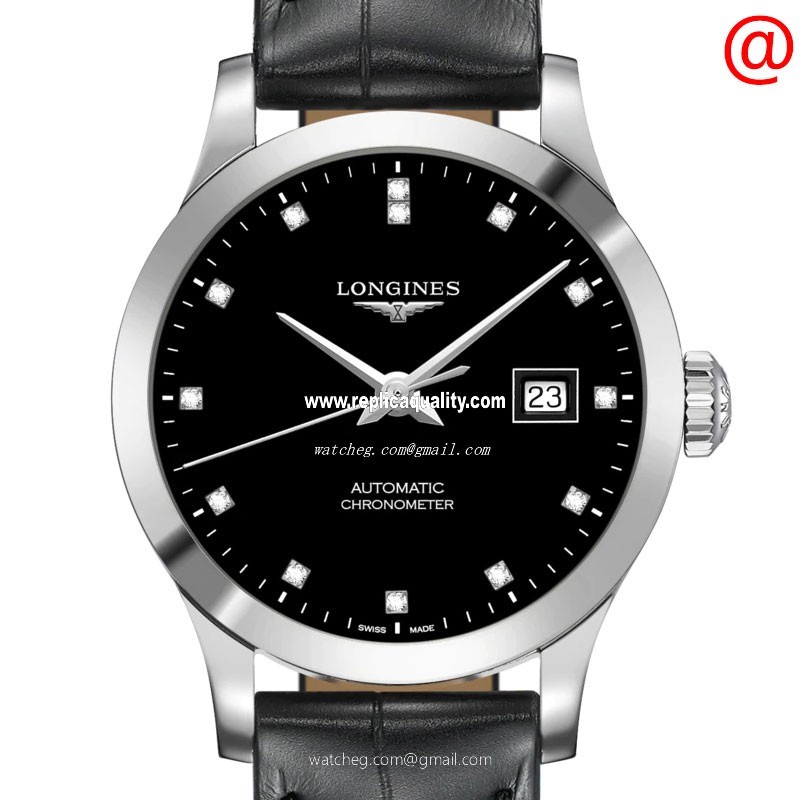Longines RECORD L2.321.4.57.2 Automatic Stainless Steel Black