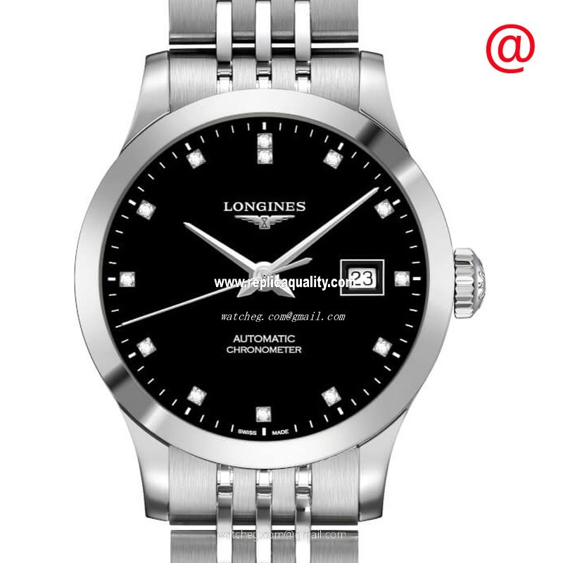 Longines RECORD L2.321.4.57.6 Automatic Stainless Steel Black