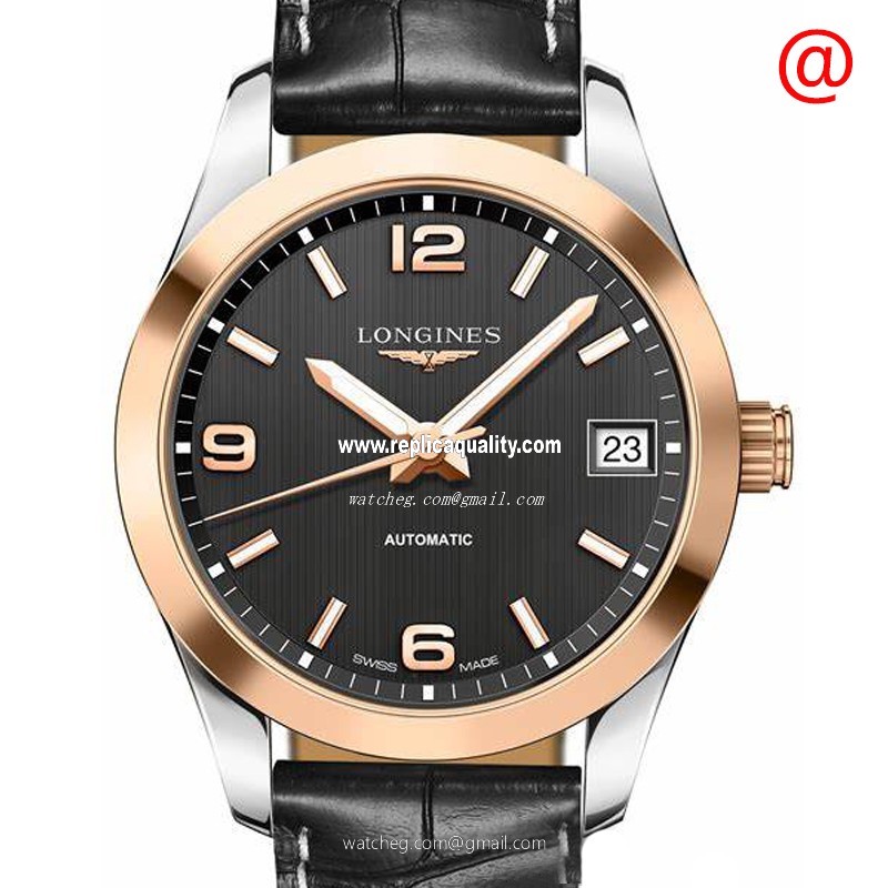 Longines CONQUEST CLASSIC L2.385.5.56.3 Automatic 18kt Rose Gold & Steel Black