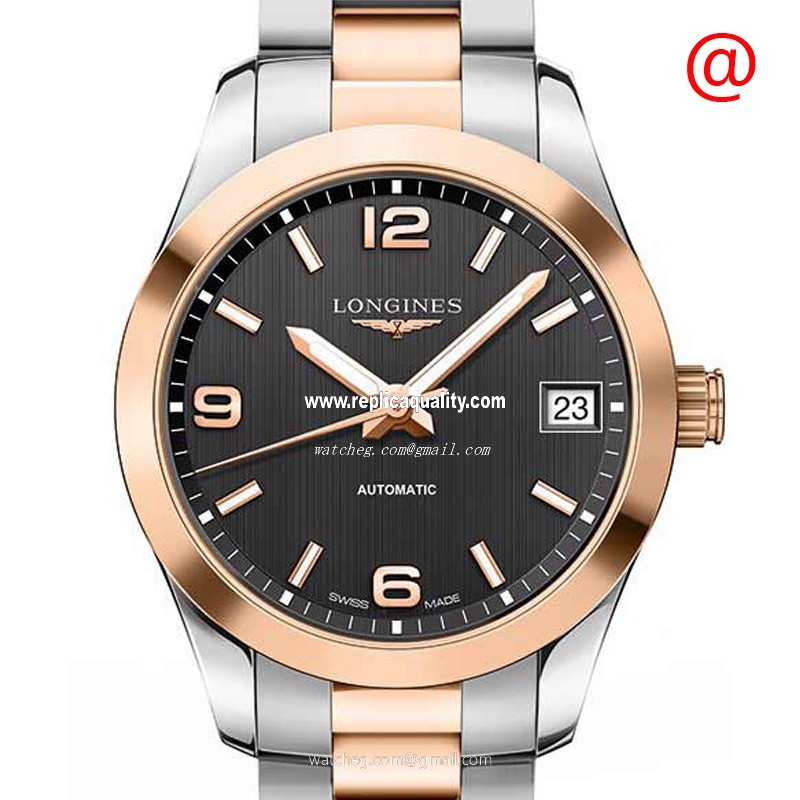 Longines CONQUEST CLASSIC L2.385.5.56.7 Automatic 18kt Rose Gold & Steel Black
