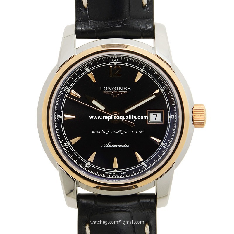 Longines SAINT IMIER L2.563.5.59.3 Automatic 18kt Rose Gold & Steel Black