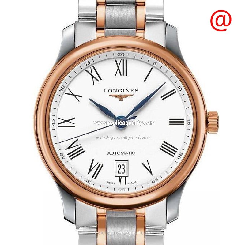 Longines MASTER L2.628.5.19.7 Automatic 18kt Rose Gold & Steel White