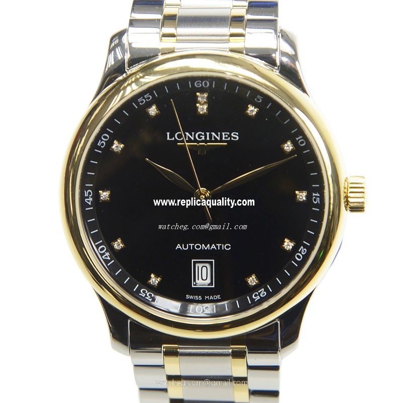 Longines MASTER L2.628.5.57.7 Automatic 18kt Gold & Steel Black
