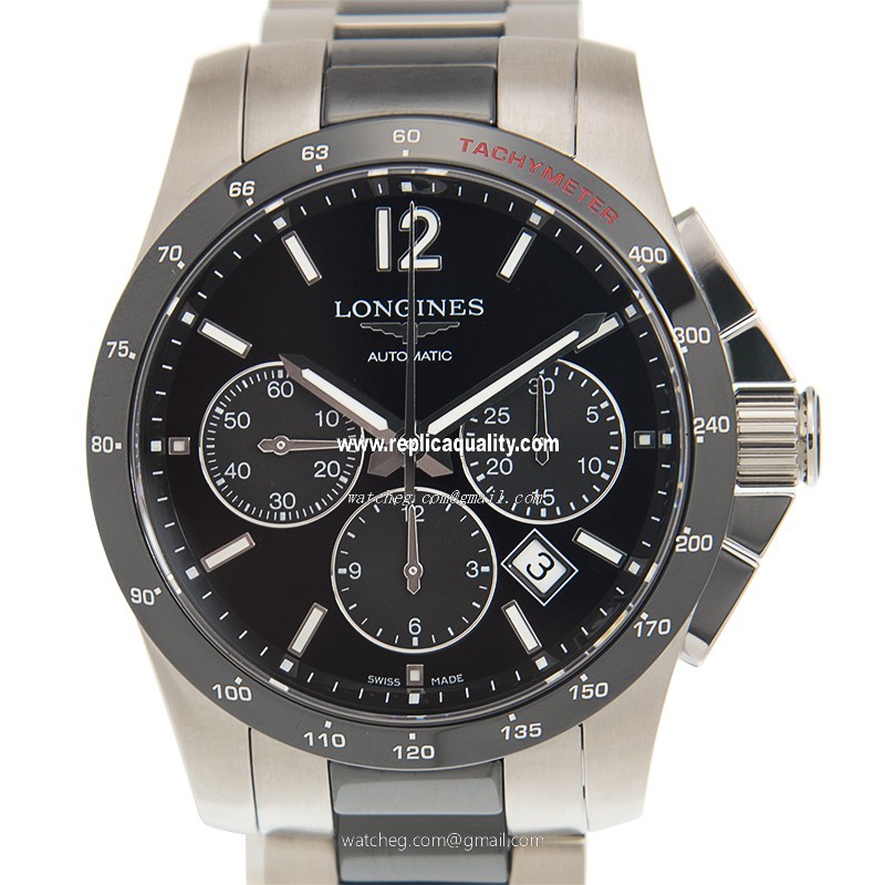Longines CONQUEST L2.744.4.56.7 Automatic Ceramic & Steel Black