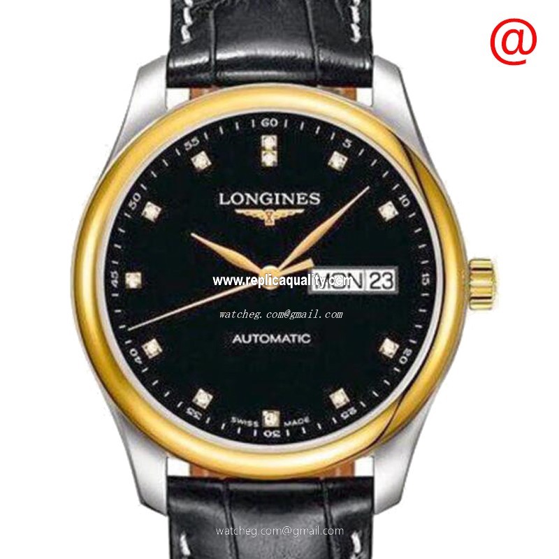 Longines MASTER L2.755.5.57.2 Manual Wind 18kt Gold & Steel Black