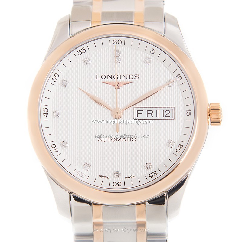 Longines MASTER L2.755.5.97.7 Automatic 18kt Rose Gold & Steel White
