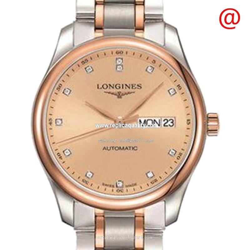 Longines MASTER L2.755.5.99.7 Automatic 18kt Rose Gold & Steel Gold