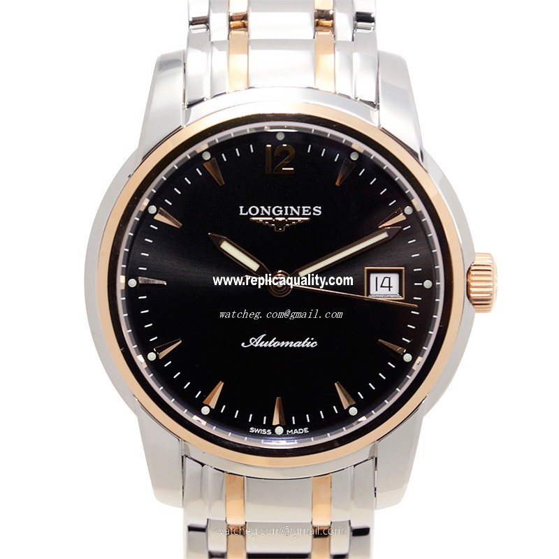 Longines SAINT IMIER L2.763.5.52.7 Automatic 18kt Rose Gold & Steel Black