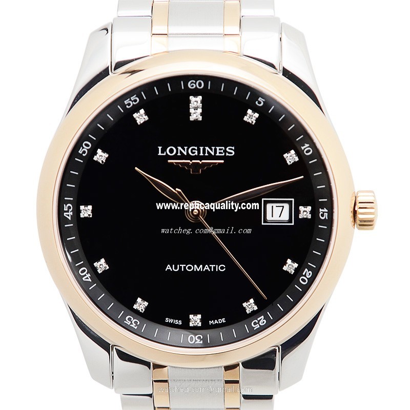 Longines MASTER L2.793.5.57.7 Automatic 18kt Rose Gold & Steel Black