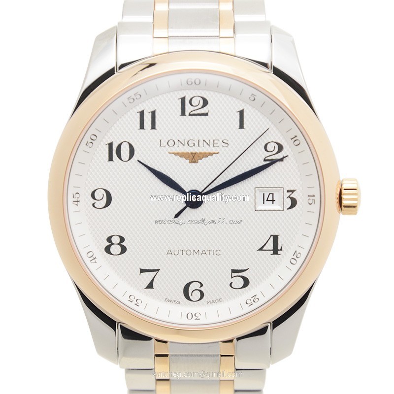Longines MASTER L2.793.5.79.7 Automatic 18kt Rose Gold & Steel Silvery & White