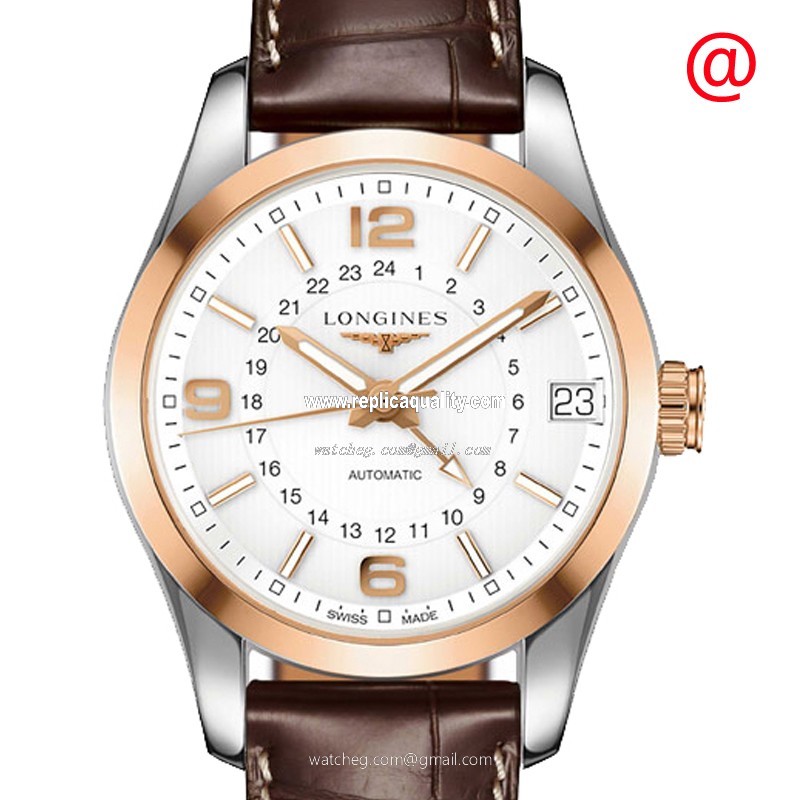 Longines CONQUEST CLASSIC L2.799.5.76.3 Automatic 18kt Rose Gold & Steel Silver