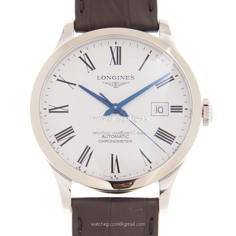 Longines RECORD L2.821.4.11.2 Automatic Stainless Steel White