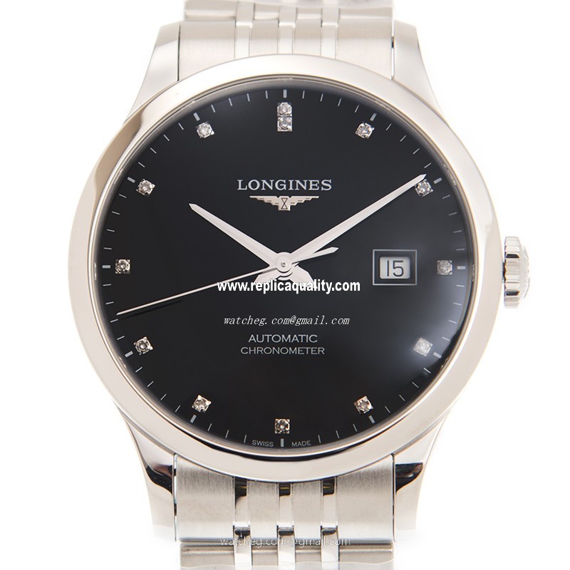 Longines RECORD L2.821.4.57.6 Automatic Stainless Steel Black