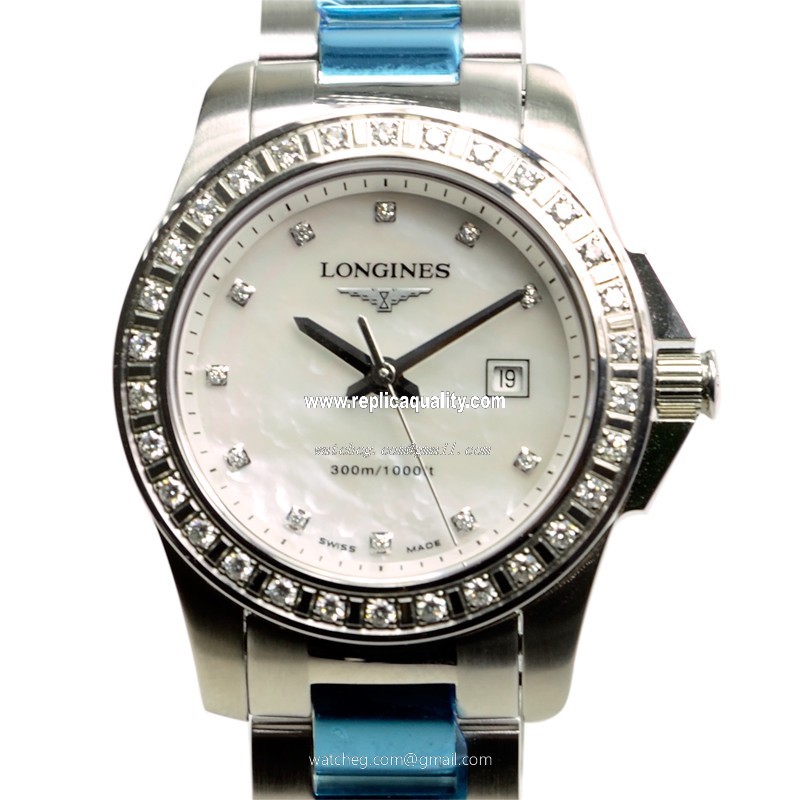Longines CONQUEST L3.258.0.89.6 Quartz Stainless Steel White