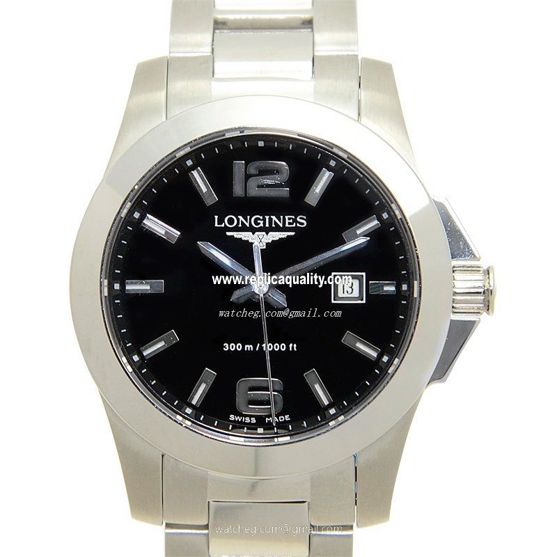 Longines CONQUEST L3.277.4.56.6 Quartz Stainless Steel Black
