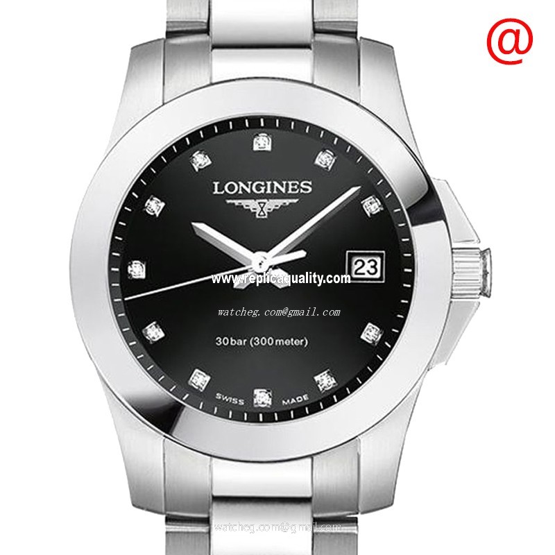 Longines CONQUEST L3.277.4.57.6 Quartz Stainless Steel Black